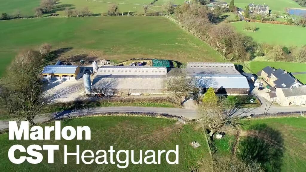 Marlon CST Heatguard roofing sheets installed at Plane Tree’s Farm Chaigley